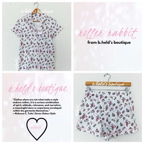 Roller Rabbit Sweet Dreams Polo Pajamas in Rainbow Size Small S Brand New NWT - Picture 1 of 13